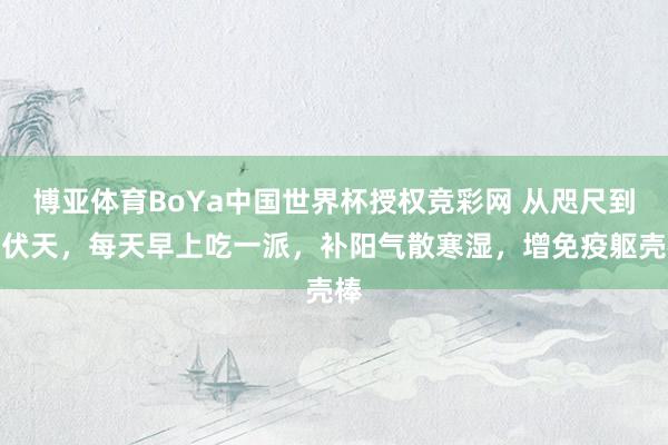 博亚体育BoYa中国世界杯授权竞彩网 从咫尺到三伏天,每天早上吃一派,补阳气散寒湿,增免疫躯壳棒