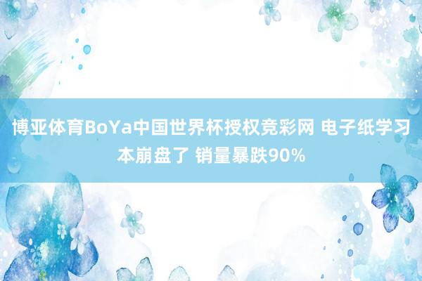 博亚体育BoYa中国世界杯授权竞彩网 电子纸学习本崩盘了 销量暴跌90%