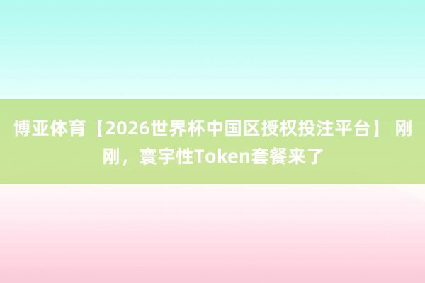博亚体育【2026世界杯中国区授权投注平台】 刚刚,寰宇性Token套餐来了