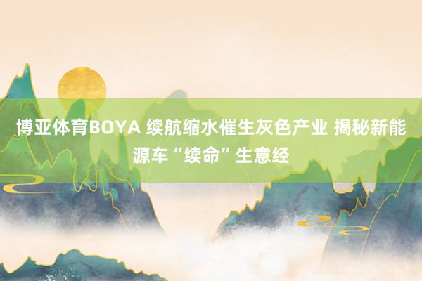 博亚体育BOYA 续航缩水催生灰色产业 揭秘新能源车“续命”生意经