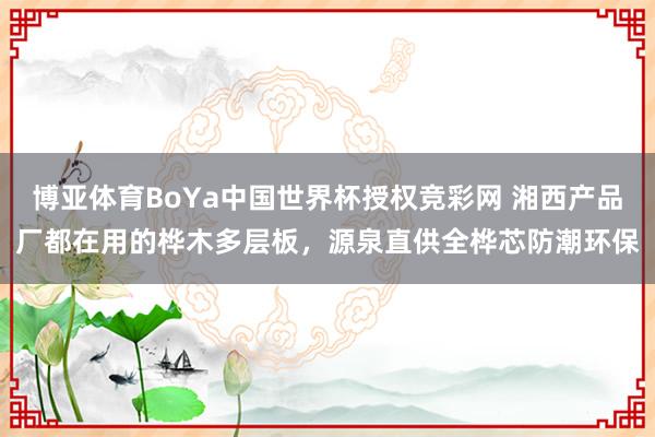 博亚体育BoYa中国世界杯授权竞彩网 湘西产品厂都在用的桦木多层板,源泉直供全桦芯防潮环保