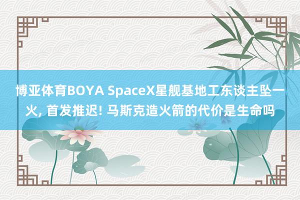 博亚体育BOYA SpaceX星舰基地工东谈主坠一火, 首发推迟! 马斯克造火箭的代价是生命吗