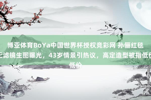 博亚体育BoYa中国世界杯授权竞彩网 孙俪红毯无滤镜生图曝光,43岁情景引热议,高定造型被指低价