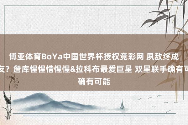 博亚体育BoYa中国世界杯授权竞彩网 夙敌终成队友？詹库惺惺惜惺惺&拉科布最爱巨星 双星联手确有可能