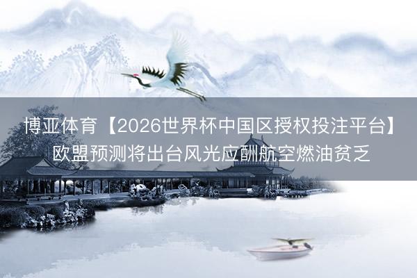 博亚体育【2026世界杯中国区授权投注平台】 欧盟预测将出台风光应酬航空燃油贫乏
