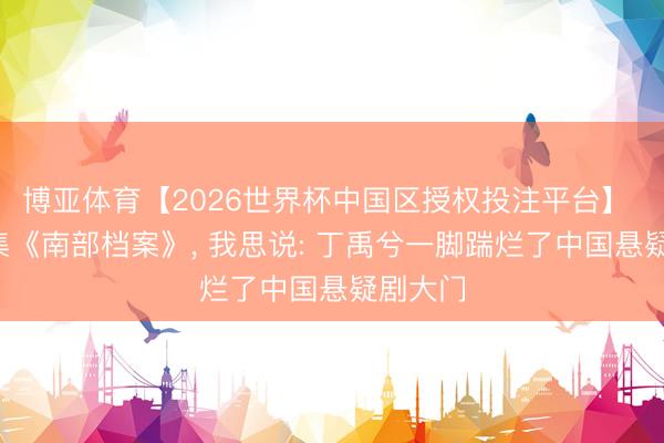 博亚体育【2026世界杯中国区授权投注平台】 连看6集《南部档案》, 我思说: 丁禹兮一脚踹烂了中国悬疑剧大门