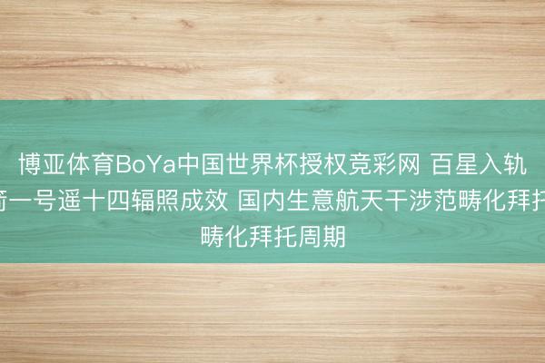博亚体育BoYa中国世界杯授权竞彩网 百星入轨! 力箭一号遥十四辐照成效 国内生意航天干涉范畴化拜托周期