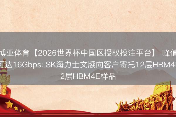 博亚体育【2026世界杯中国区授权投注平台】 峰值速度可达16Gbps: SK海力士文牍向客户寄托12层HBM4E样品